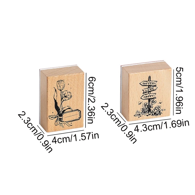 Timbres en bois vintage, motif - Scrapbooking avis et prix