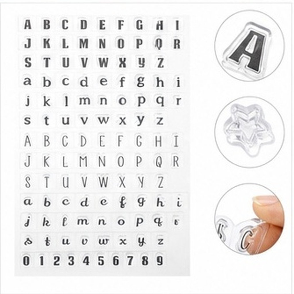 4 tampons alphabet transparent - Clear Silicone Stamps For Card Making avis et prix