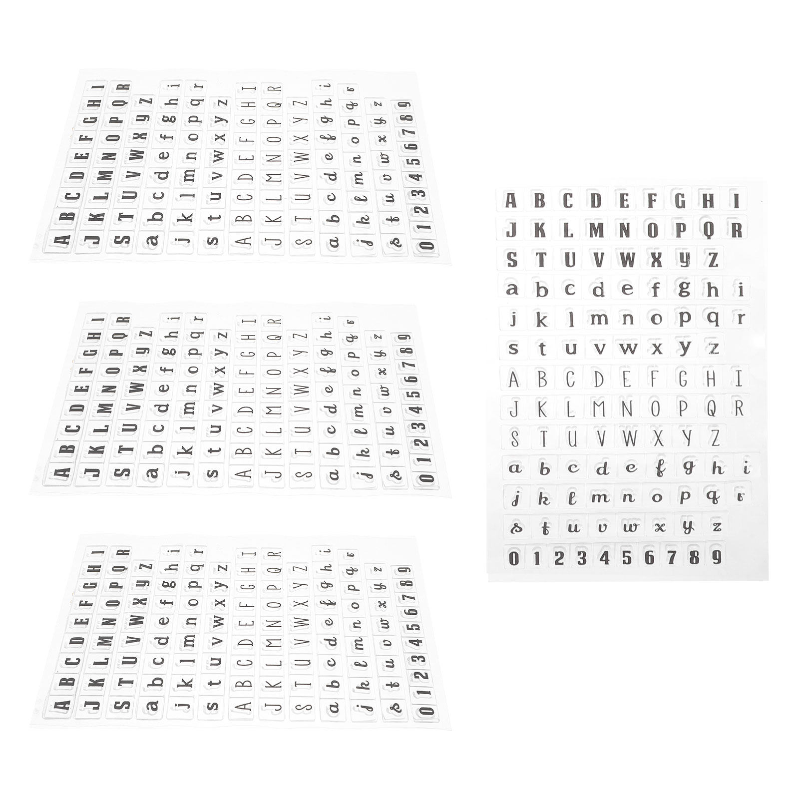 4 tampons alphabet transparent - Clear Silicone Stamps For Card Making avis et prix