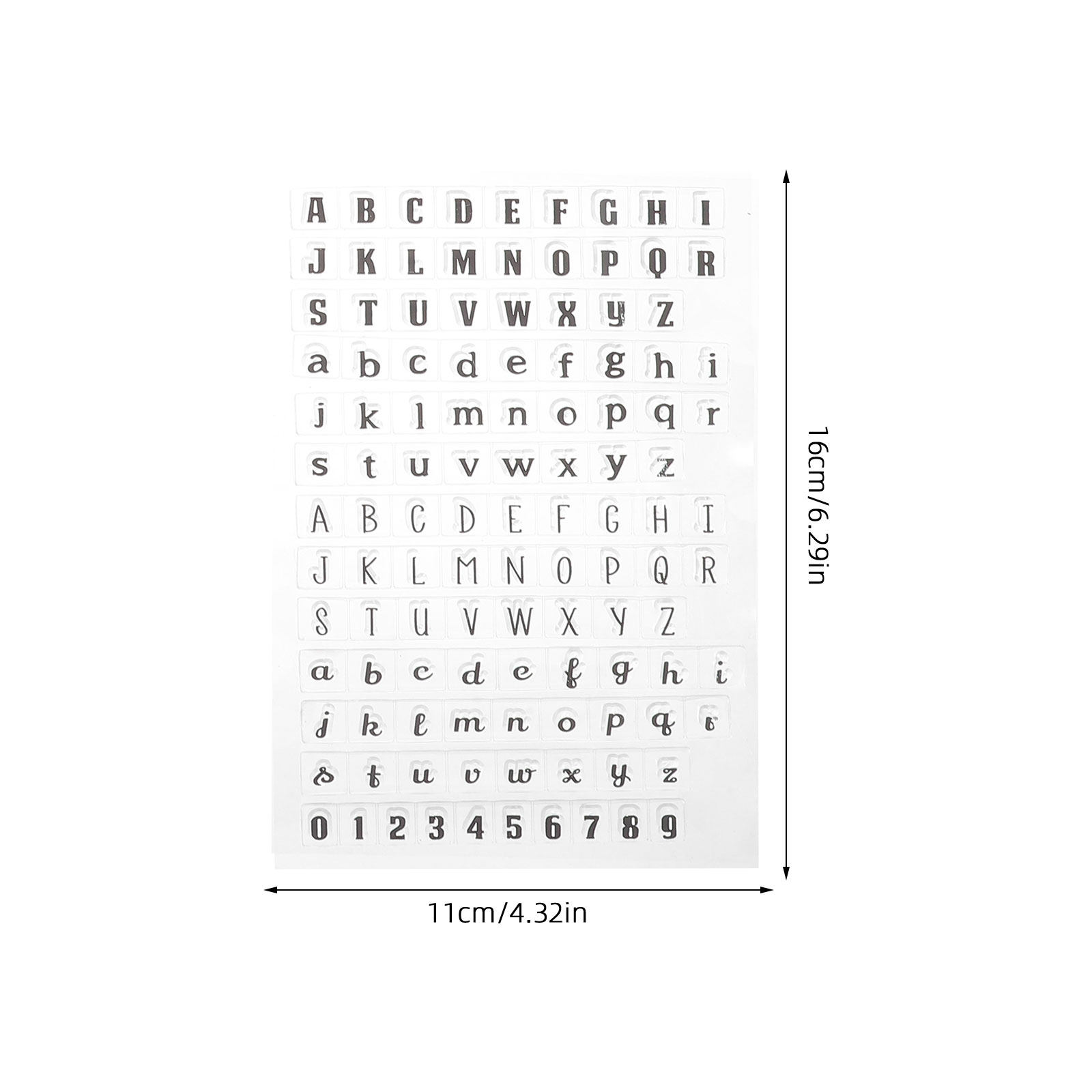 4 tampons alphabet transparent - Clear Silicone Stamps For Card Making avis et prix