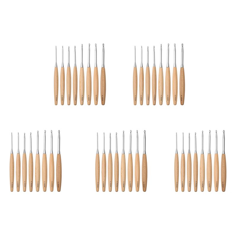 M12K-40 pièces, crochets à cro - Wooden Crochet Hooks Ergonomic Handle avis et prix